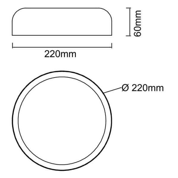 Pojedynczy plafon ledowy Cedrone OR85921 LED 14W 3000-6500K czarny