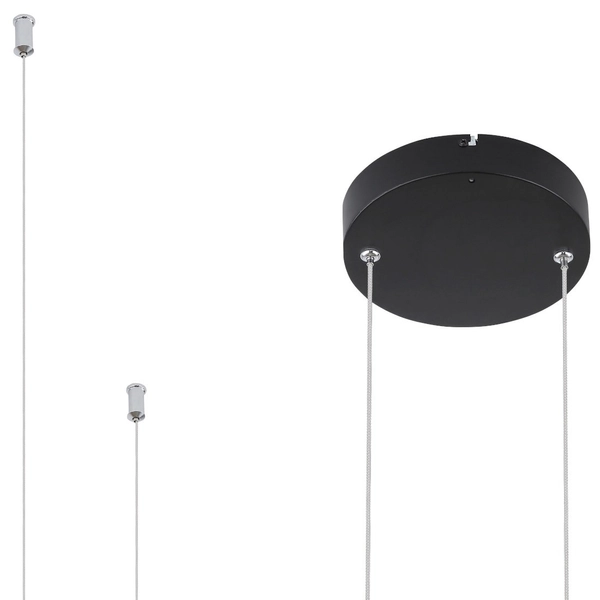 Nowoczesna LAMPA wisząca COCO 67300H Globo metalowe pierścienie LED 55W 2700K - 6000K zwis złoty