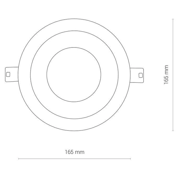 Sufitowa LAMPA wpust KEA 8770 Nowodvorski okrągła OPRAWA metalowa LED 30W 4000K do łazienki IP44 biała