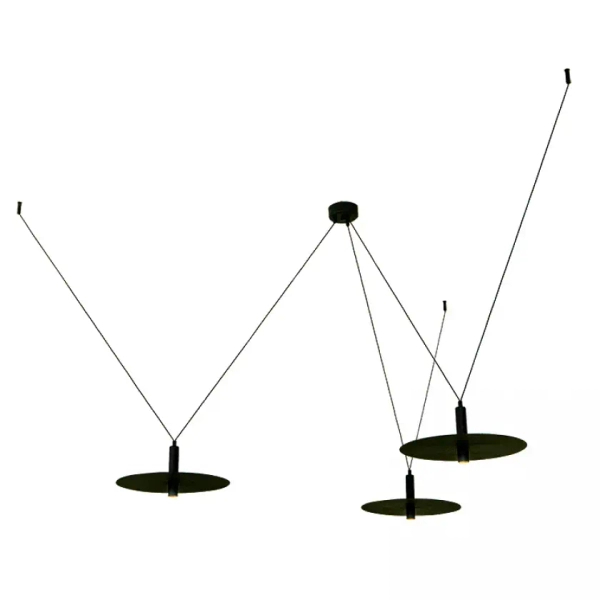 Potrójna wisząca lampa 23229 LED 21W 3000K okrągły czarny