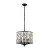 Kryształowa lampa wisząca Belle 69390 Endon glamour czarna przezroczysta