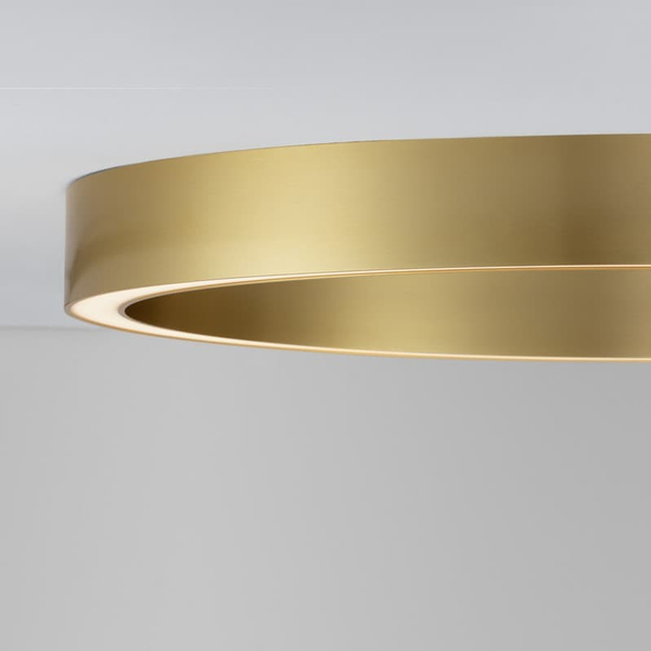 Okrągła modernistyczna oprawa sufitowa Milpa LE43284 LED 50W 3000K złota