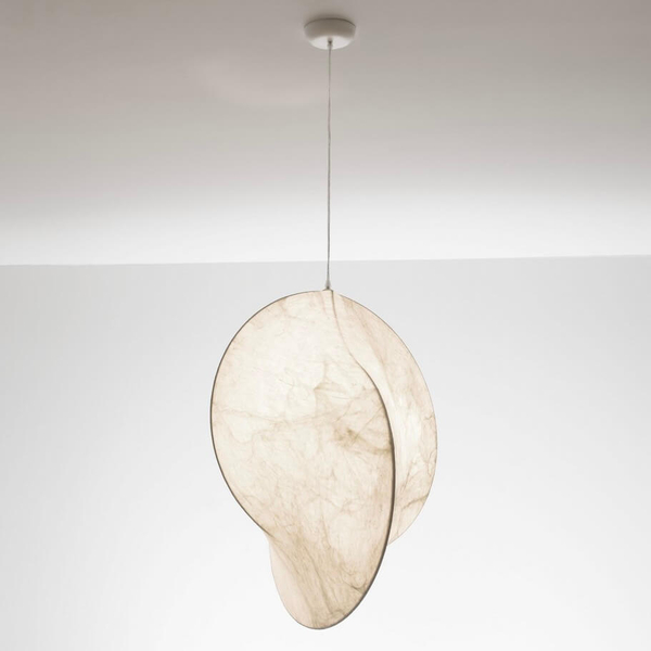 Wisząca lampa jedwabna CHANCAY LE44598 nad łóżko biała