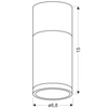 Skandynawska lampa sufitowa 2284279 okrągła plafon tuba metalowa szara