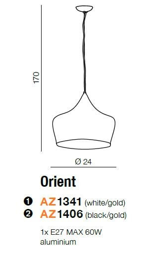 Retro lampa wisząca Orient do przedpokoju czarna złota