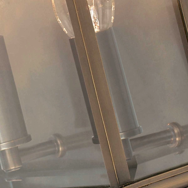 Oprawa naścienna do ogrodu Holborn HL7-M-DB Elstead szklana brązowa