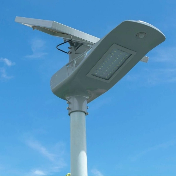 Latarnia uliczna solarna INB-G03-20W Greenie LED 20W RGB czujnik PIR szary