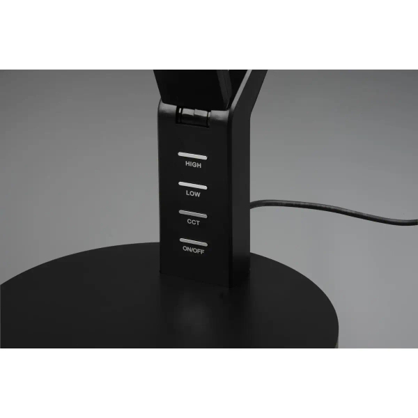 Stołowa lampa AVA 523090132 czarna 1xLED 5W 3000-6300K z regulacją