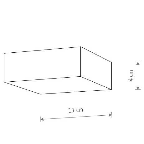 Natynkowa lampa Lid Square 10424 Nowodvorski LED 15W 3000K kwadrat czarna