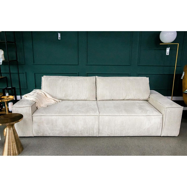 Sofa do salonu rozkładana Pllow KH1501100207 King Home sztruks wygoda jasny beżowy
