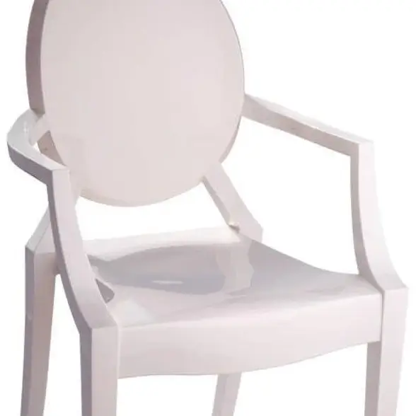 Krzesło z podłokietnikami SPIRIT MH-006CH-W Moos do kuchni kremowe