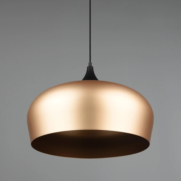 Lampa zwisająca do salonu CHIRON 310890108 Trio kopuła mosiądz czarny