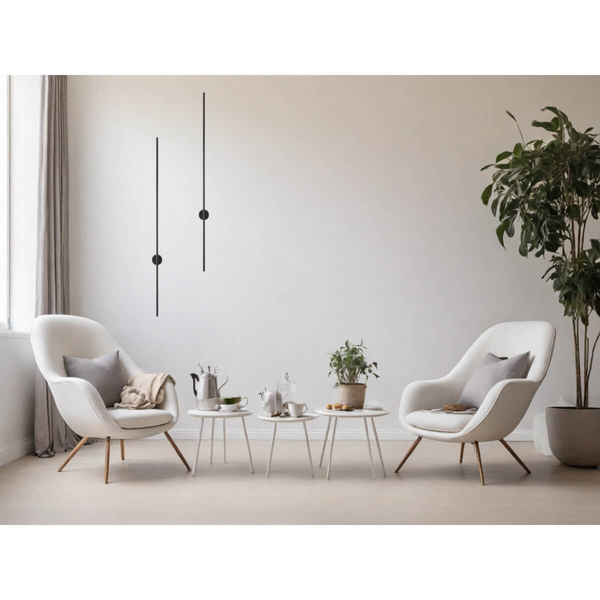 Ledowy kinkiet metalowy Tunja LE42606 czarny 20W 3000K lampa do salonu