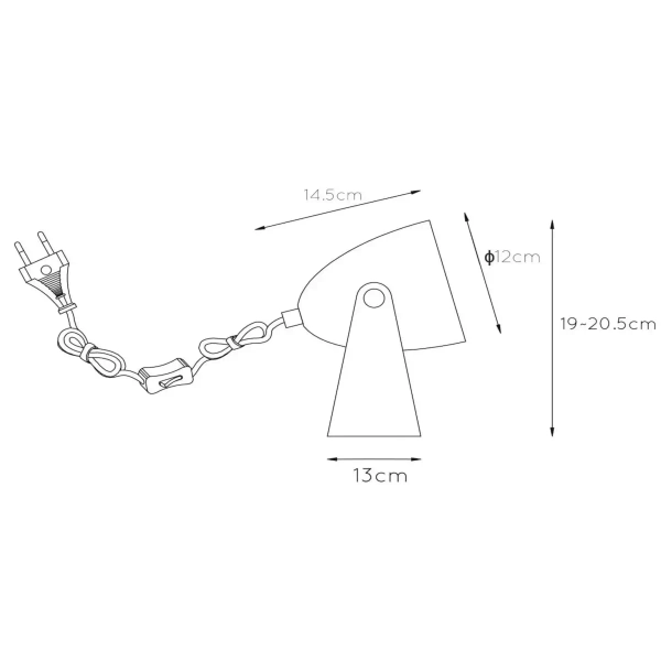 Regulowana lampka nocna CHAGO 45564/01/31 Lucide na szafkę biały