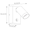 Lampa ścienna TAYLOR 09831/01/31 Lucide IP54 z czujnikiem tubka biała