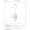 Zewnętrzna wisząca lampa Wells 33810/08/97 LED 8W 2700K IP54 brązowy