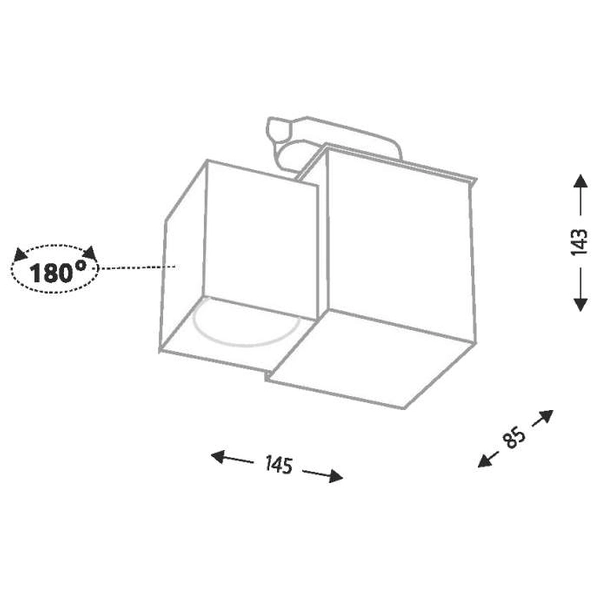 LAMPA sufitowa BIZEN 6629 Shilo reflektorowa OPRAWA regulowana do 3-fazowego systemu szynowego czarna