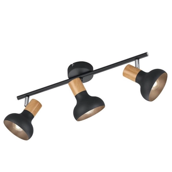 Lampa przysufitowa PYRION DL032-81523 regulowana czarny drewniany