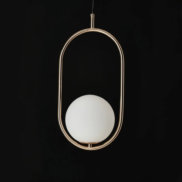 Wisząca lampa Coco AZ4981 szklana ball kula zwis złota 