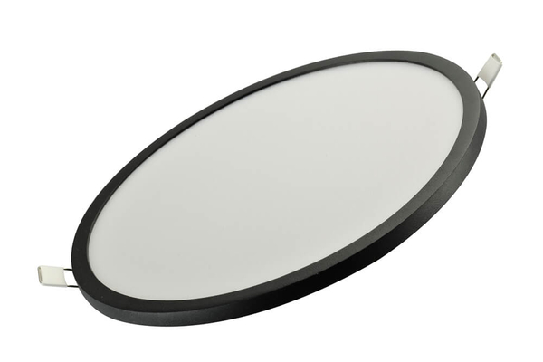 Wpuszczana lampa okrągła Slim LED 24W 3000K IP44 wpust czarny