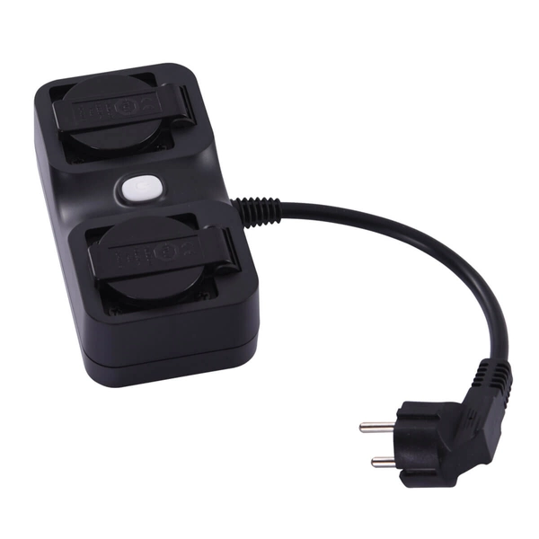 Wtyczka sterowana aplikacją DOUBLE AZ3223 Azzardo IP44 podwójna czarny