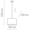 Lampa wisząca jutowa Juta 6580 TK Lighting okrągła metalowa brązowa