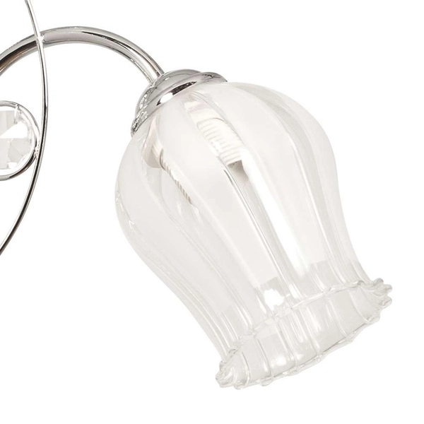 Żyrandol na łańcuchu z kryształami VEN W-K 1466/3 chrom przezroczysty