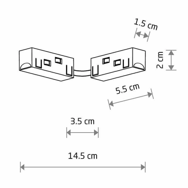 Łącznik wzdłużny przewodzący Lvm 10167 do szyny magnetycznej czarny