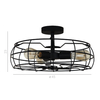 Industrialna LAMPA sufitowa RAYO MXM-2580/3 BK Italux druciana OPRAWA metalowa PLAFON wiatrak wentylator loft drut czarny