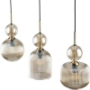 Szklana wisząca lampa Sophia Cognac 11042 ryflowana bursztynowa beżowy