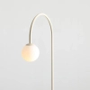 Skandynawska lampa podłogowa UNA 1116A9 łukowa kremowa