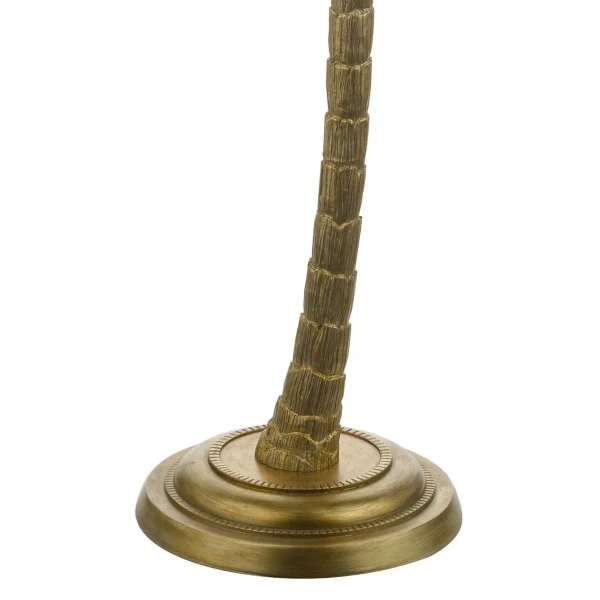 Abażurowa lampa stojąca Coco COC4935 do salonu czarny mosiądz