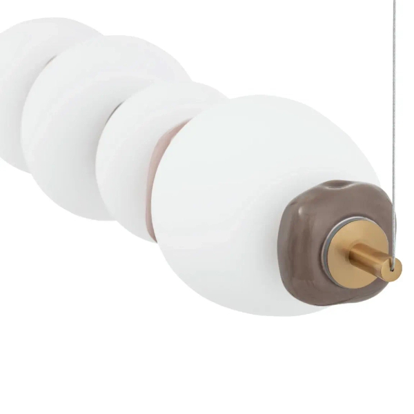 Wisząca lampa nad wyspę CERAMIC 11700 LED 22W 3000K biała szara