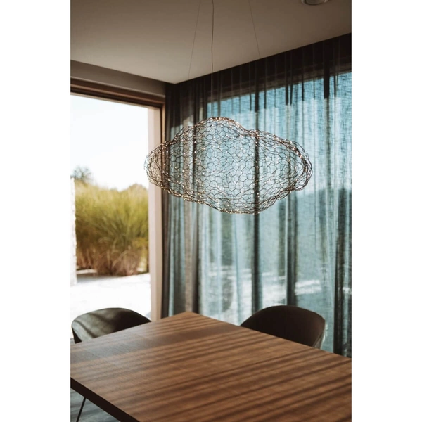 Druciana lampa wisząca STARDUST P0525D Maxlight LED 14W 3000K do salonu czarny