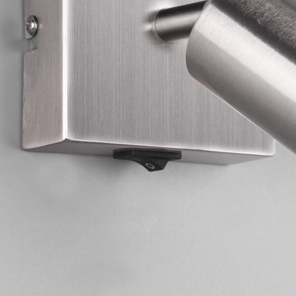 Ścienna LAMPA loftowa VANNES  R80181707 RL Light kinkiet OPRAWA metalowa reflektorek regulowany nikiel mat