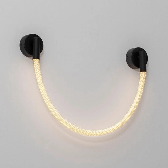 Kinkiet ścienny świetlny CURA LE44258 LED 7W 3000K wąż czarny biały