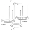 Wisząca lampa Ring MSE0000406060 LED 25W+2*38W 3000K pierścienie złota