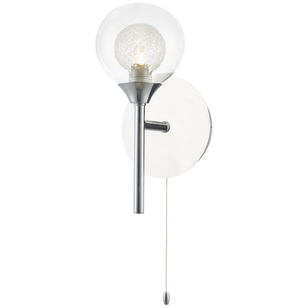 Ścienna lampa Zeke ZEK0750 Dar Lighting kulisty klosz szklany chrom