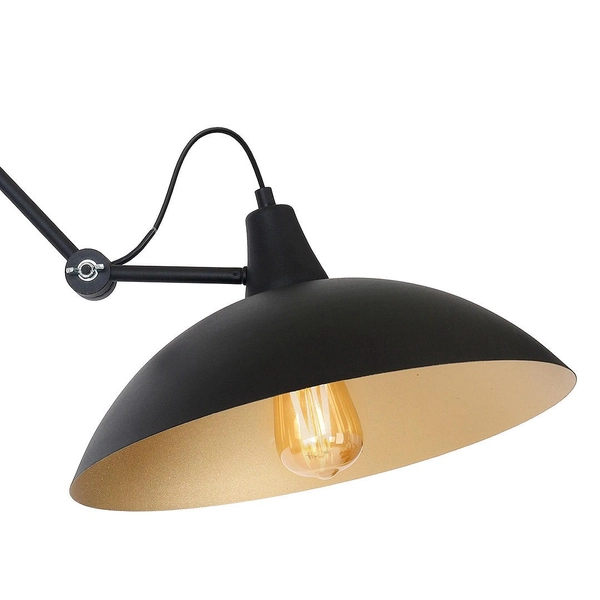 Industrialna lampa sufitowa MELOS 808PL_G1_Z regulacja kopuła czarna