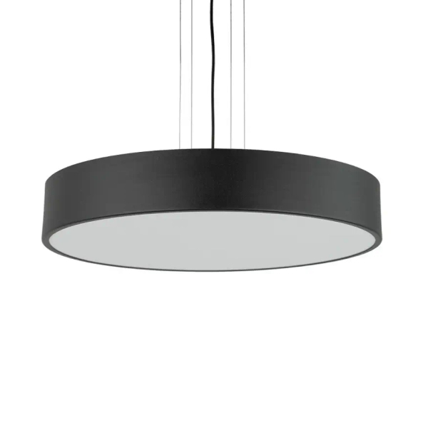 Okrągła wisząca lampa do jadalni Kengo 5235 tuba rondo czarny