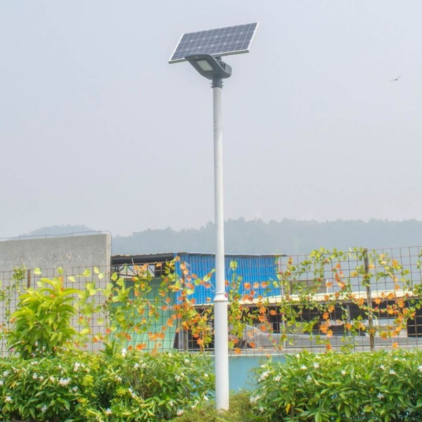 Latarnia uliczna solarna INB-G03-20W Greenie LED 20W RGB czujnik PIR szary
