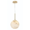 Kulista lampa wisząca Kepler QN-KEPLER-1P-M-BG LED 15W 3000K złoty biały