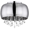 Sufitowa LAMPA glamour KALLA 15809D Globo szklana OPRAWA plafon pałacowy z kryształkami przezroczysty przydymiony chromowany