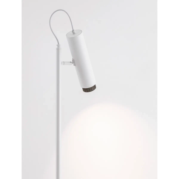 Tubowa lampa podłogowa TORVILA LE45625 do salonu biały czarny