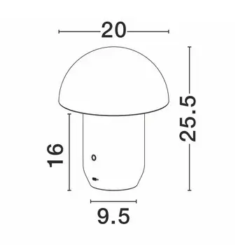 Ściemnialna lampa nocna LOMENTA LE45581 LED 2W 3000K grzybek biały