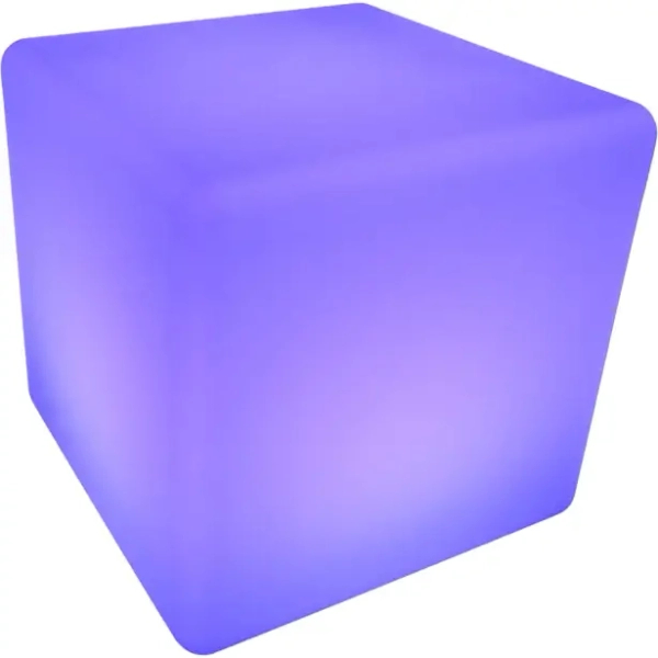 Ogrodowa lampa stojąca Cubic ES-C5050 LED 5W RGBW IP65 kostka kwadrat biała