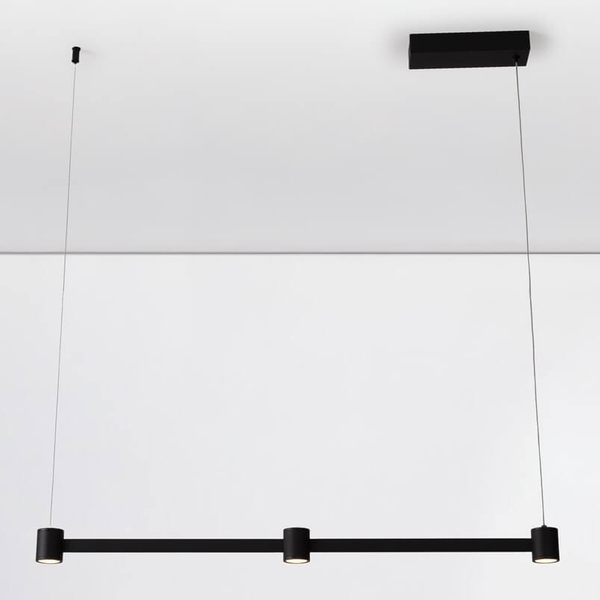 Podłużna lampa wisząca na belce PISCO LE44354 LED 21W 3000K czarna