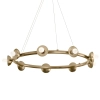 Żyrandol nad stół Palta KL-PALTA9-CPZ metalowy pierścień mosiądz