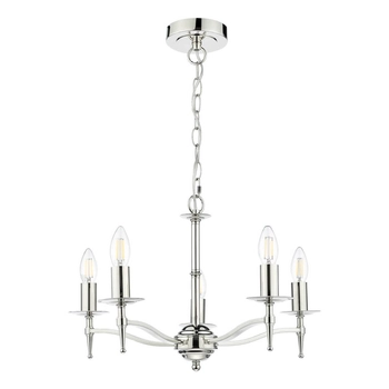 Zwisający żyrandol Marble MAR0538-EH Dar Lighting do salonu pałacowy srebrny