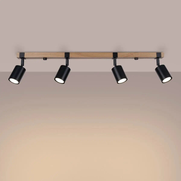 Lampa sufitowa na belce Fager SL.1346 Sollux do jadalni czarna
